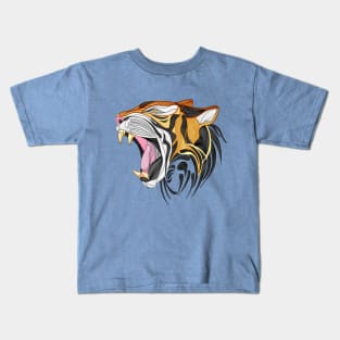 Tigre en líneas Kids T-Shirt